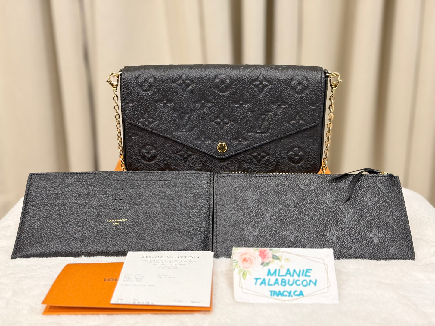 Louis Vuitton Felicie Pochette in Mono Empreinte Noir/Black with Inserts (Copy)