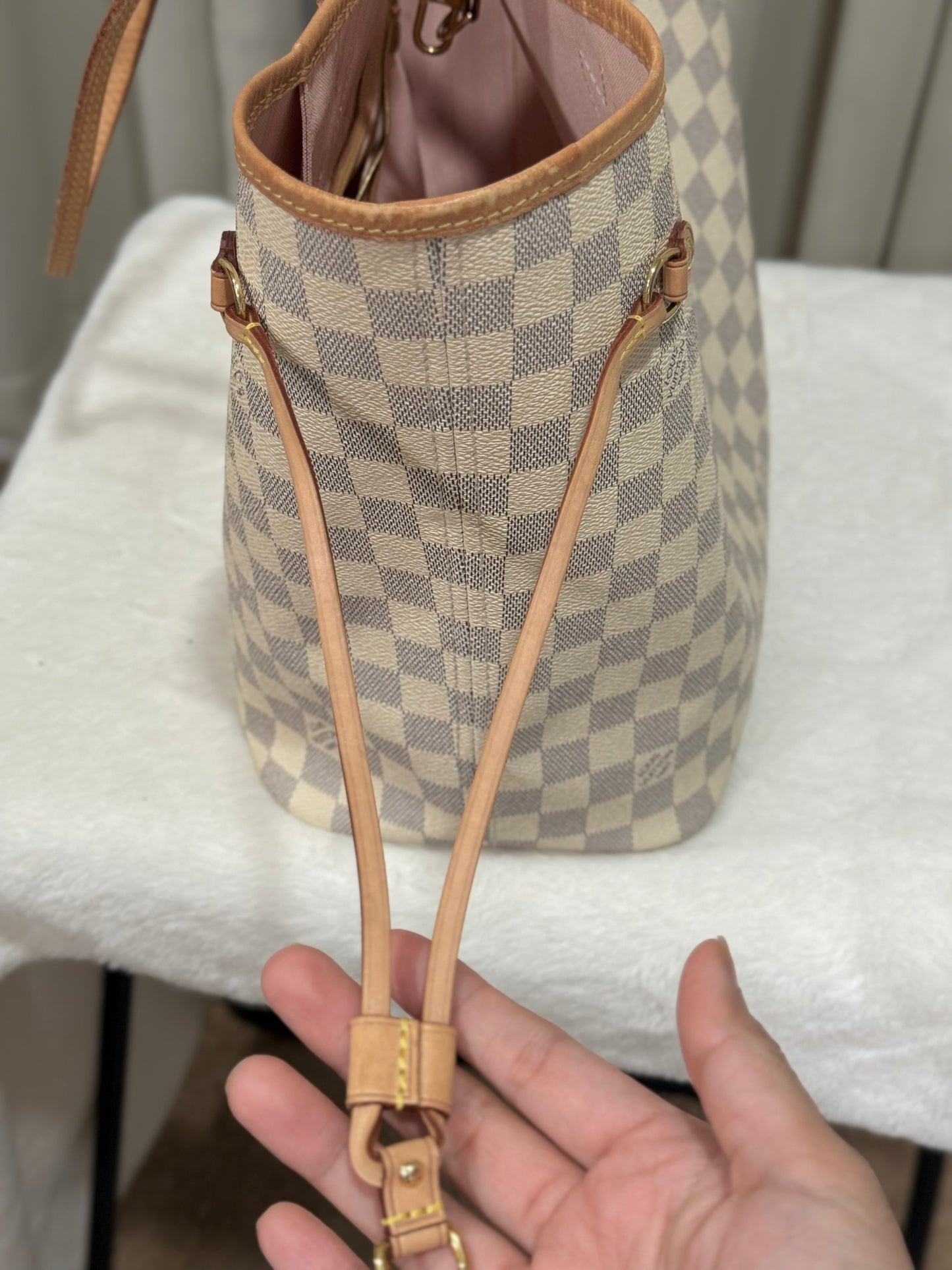 Louis Vuitton Neverfull MM Damier Azur Rose Ballerine