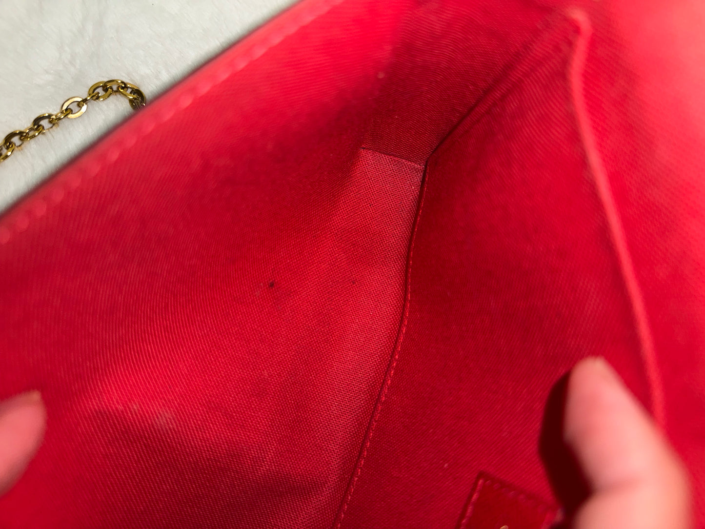 Louis Vuitton Felicie Pochette DE with zippered insert