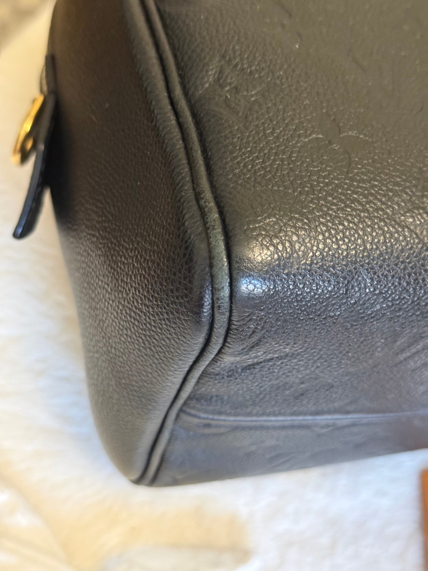 Louis Vuitton Speedy 25 Bandouliere Mono Empreinte Black/Noir