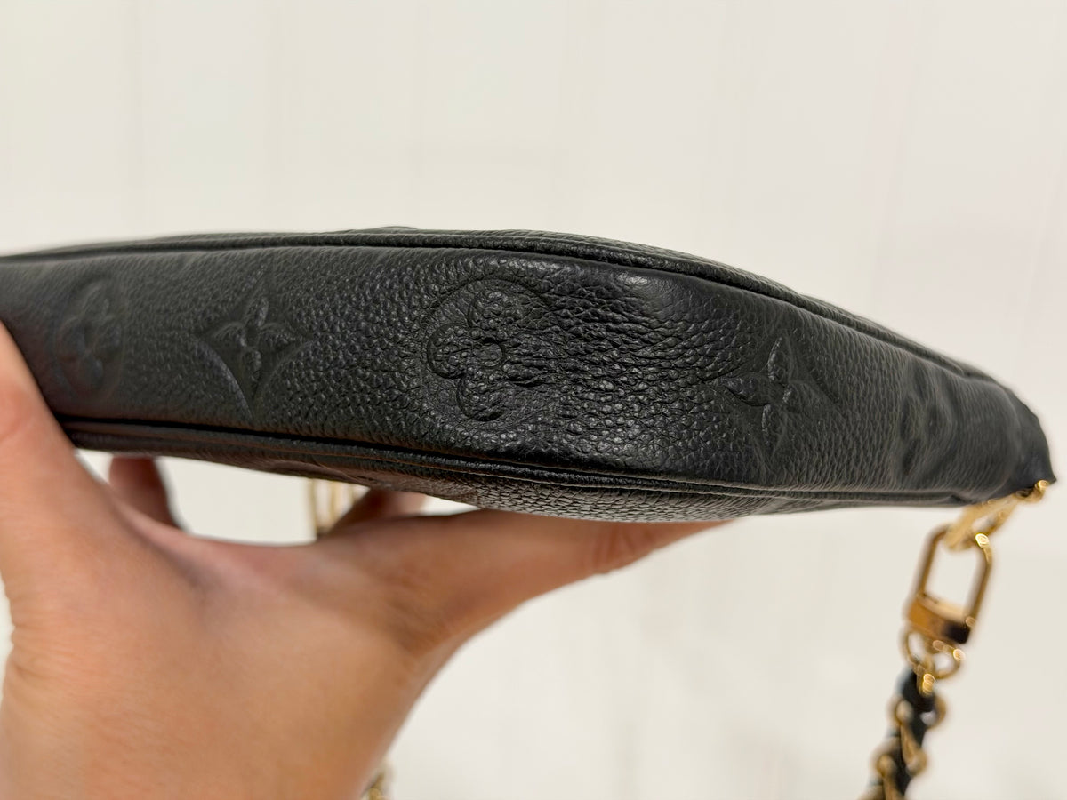 Louis Vuitton Multi Pochette Mono Giant Empreinte Black