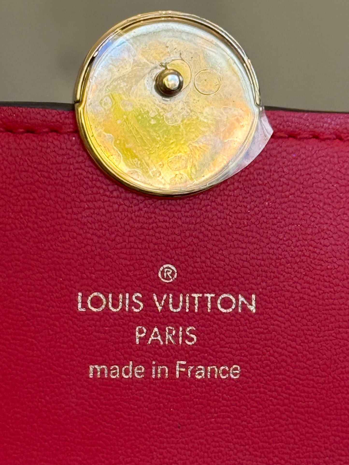 Louis Vuitton Flore Small/Compact Mono with Red Leather Wallet