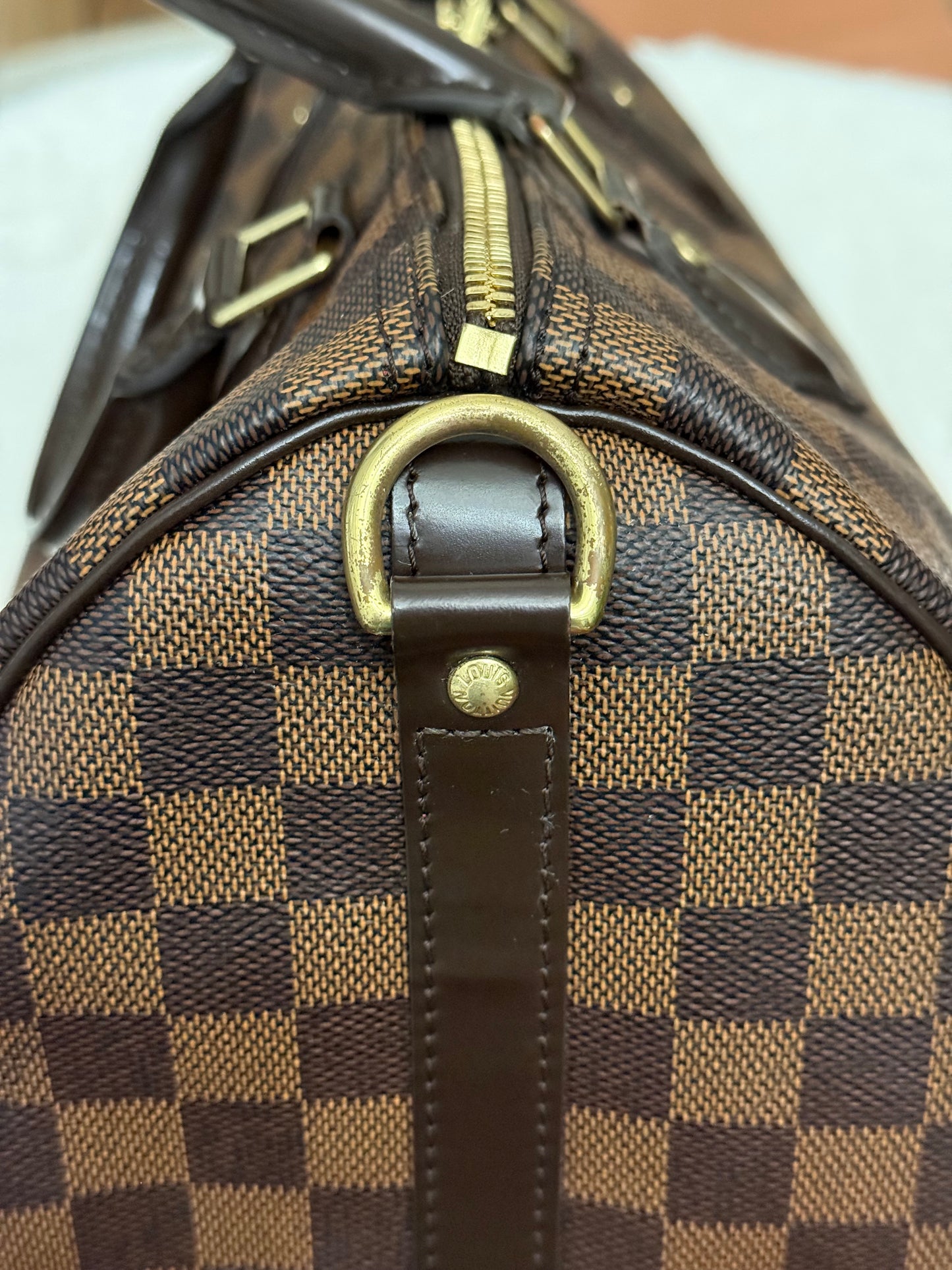 Louis Vuitton Speedy 30 Bandouliere Damier Ebene