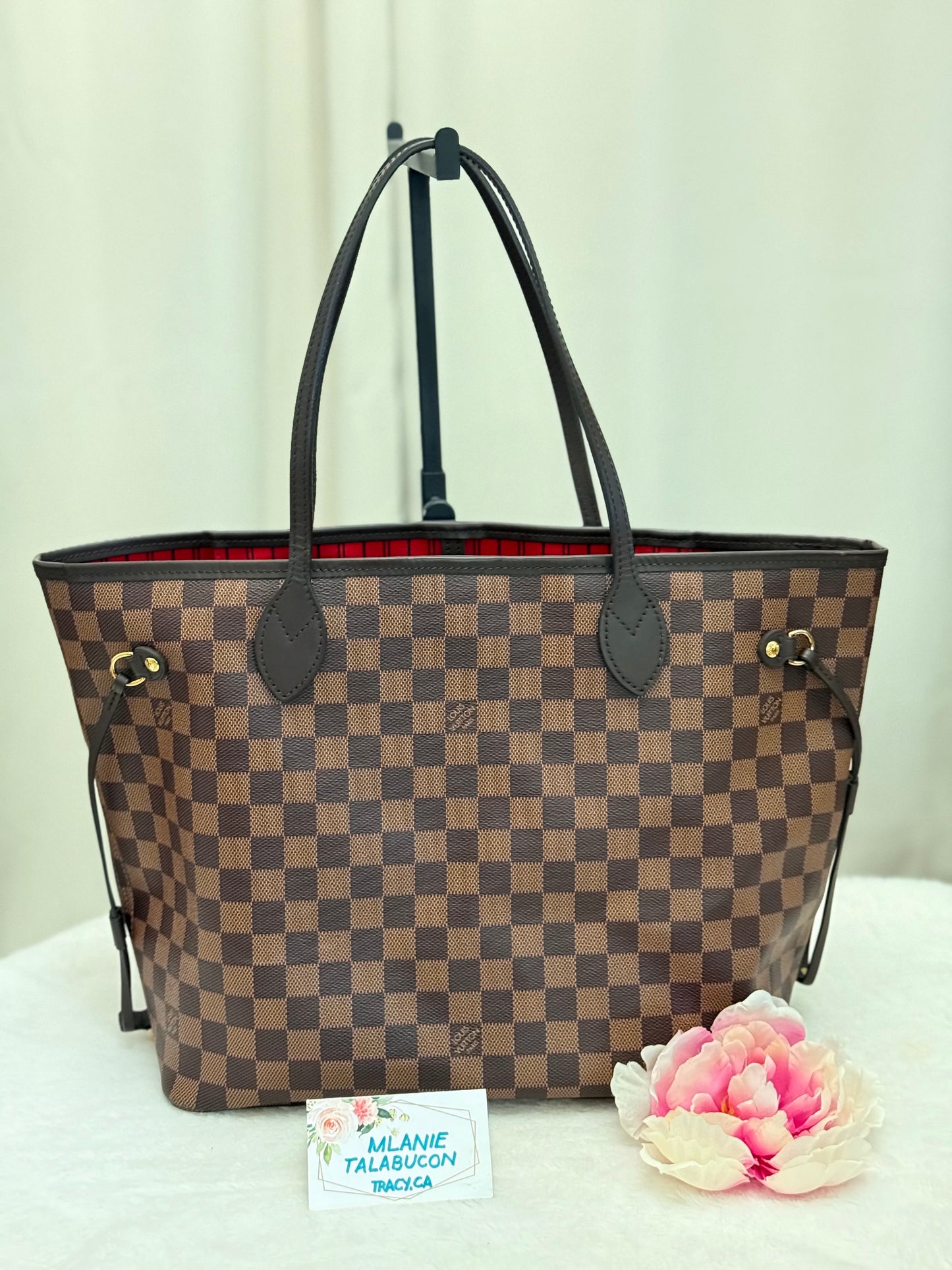 Louis Vuitton Neverfull MM DE Set (Bag and Pouch)
