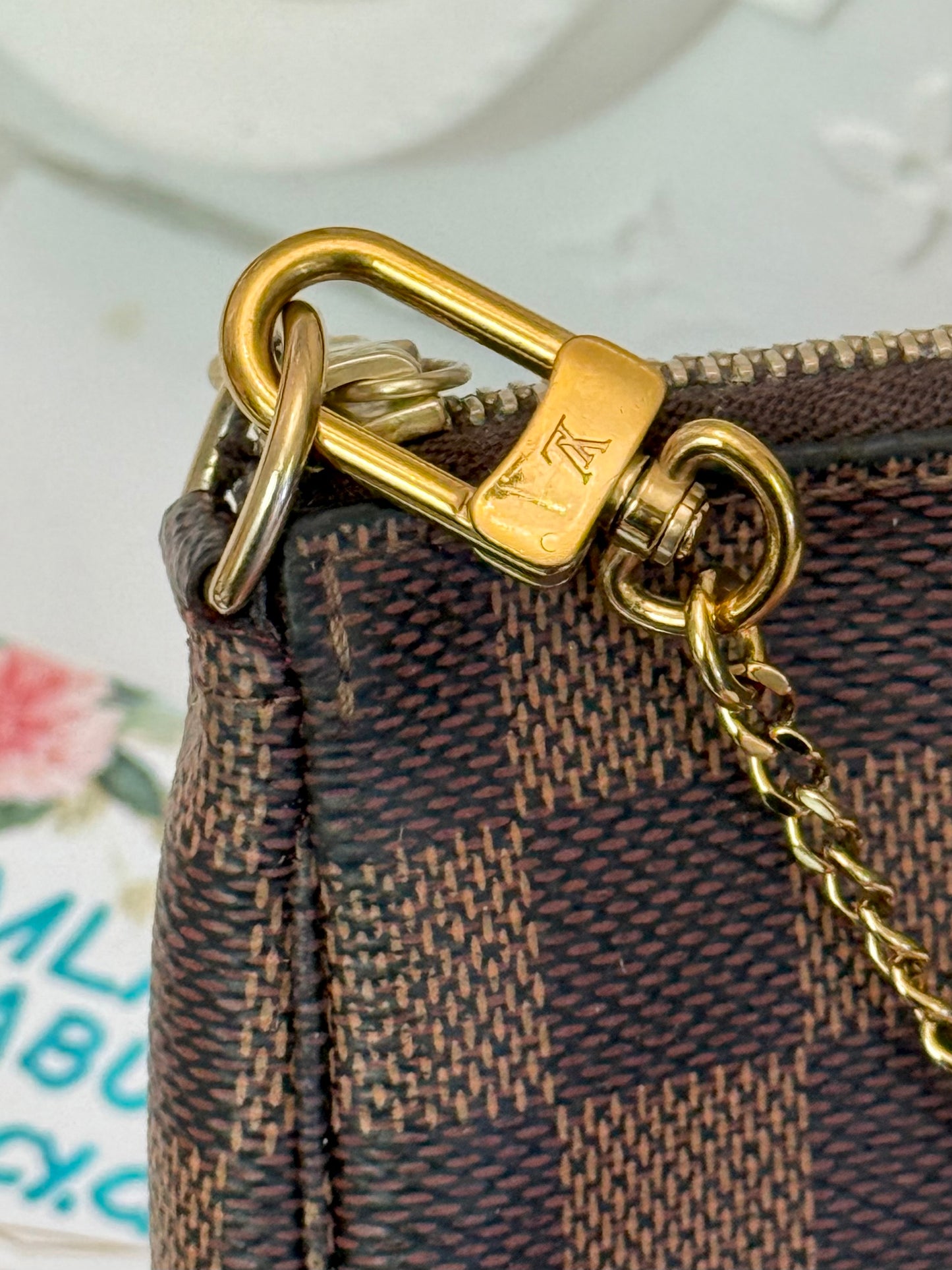 Louis Vuitton Mini Pochette Accessoires in Damier Ebene