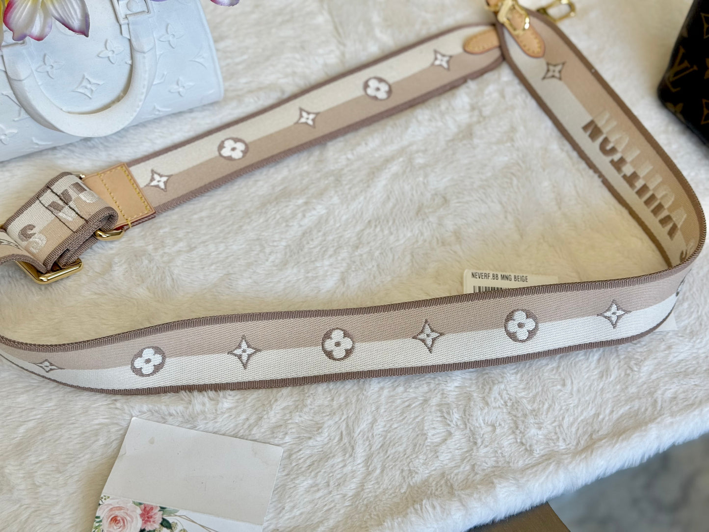 Louis Vuitton Jacquard Removable/Adjustable Beige Strap