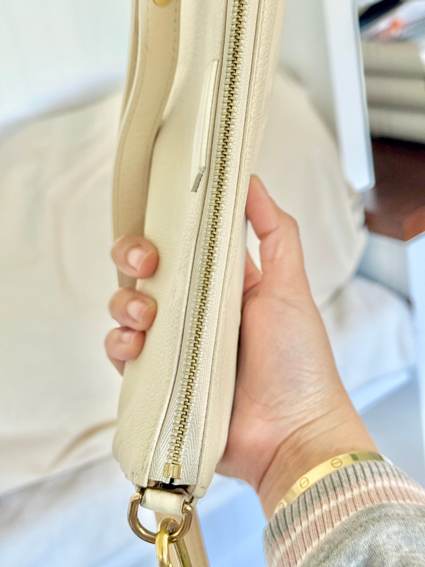 Louis Vuitton Multi Pochette Mono Giant Empreinte Cream