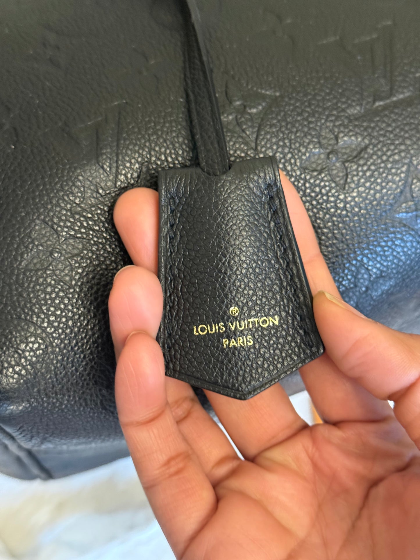 Louis Vuitton Speedy 25 Bandouliere Mono Empreinte Black/Noir