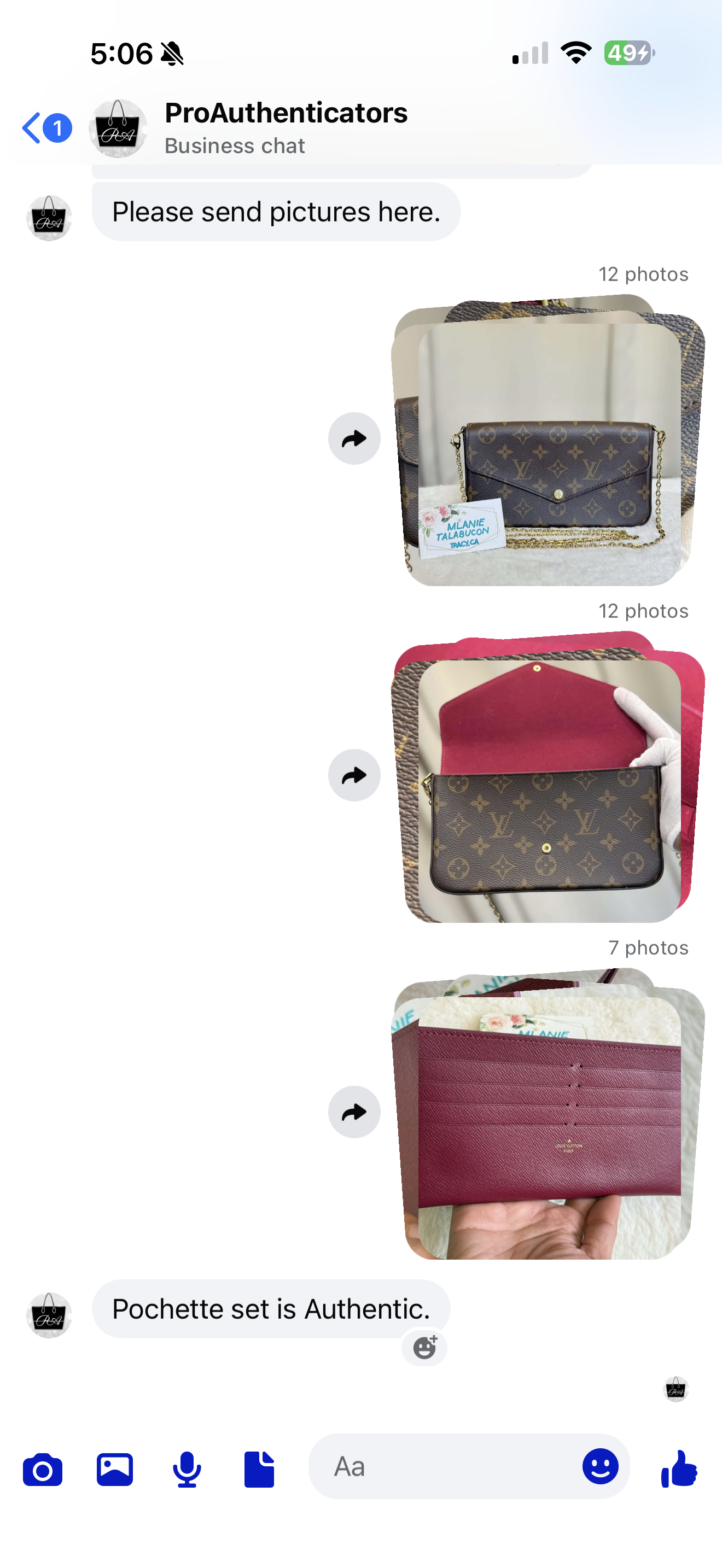 Louis Vuitton Pochette Felicie Mono Fuchsia