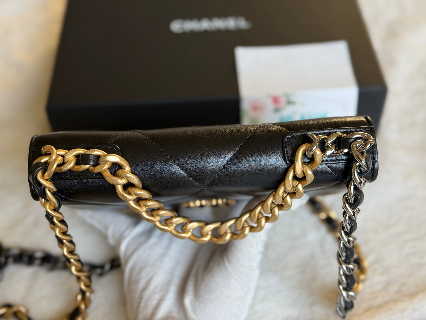 Chanel 23C Wallet on Chain 19 Black Lambskin Mixed HW