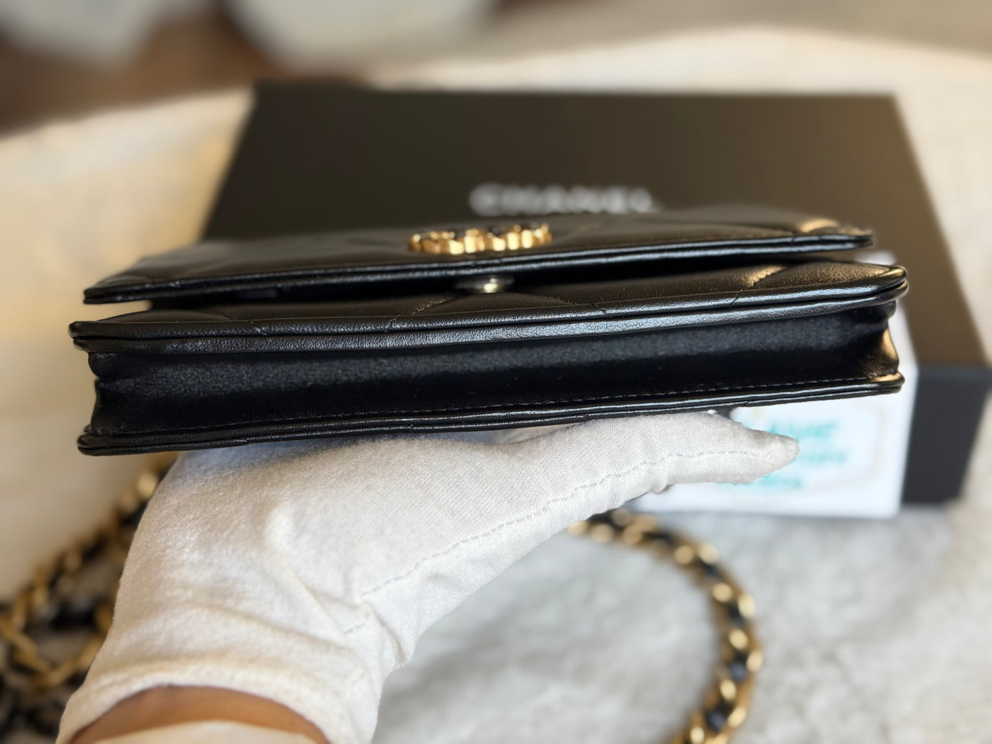 Chanel 23C Wallet on Chain 19 Black Lambskin Mixed HW