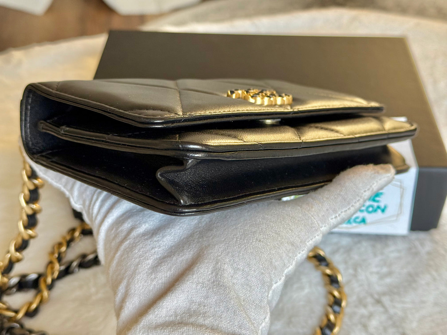Chanel 23C Wallet on Chain 19 Black Lambskin Mixed HW