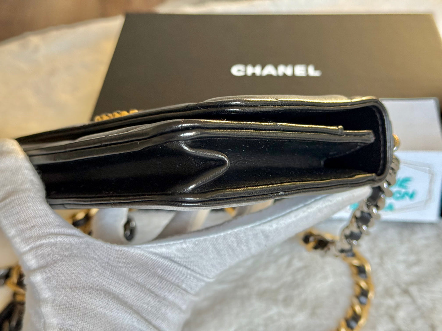 Chanel 23C Wallet on Chain 19 Black Lambskin Mixed HW