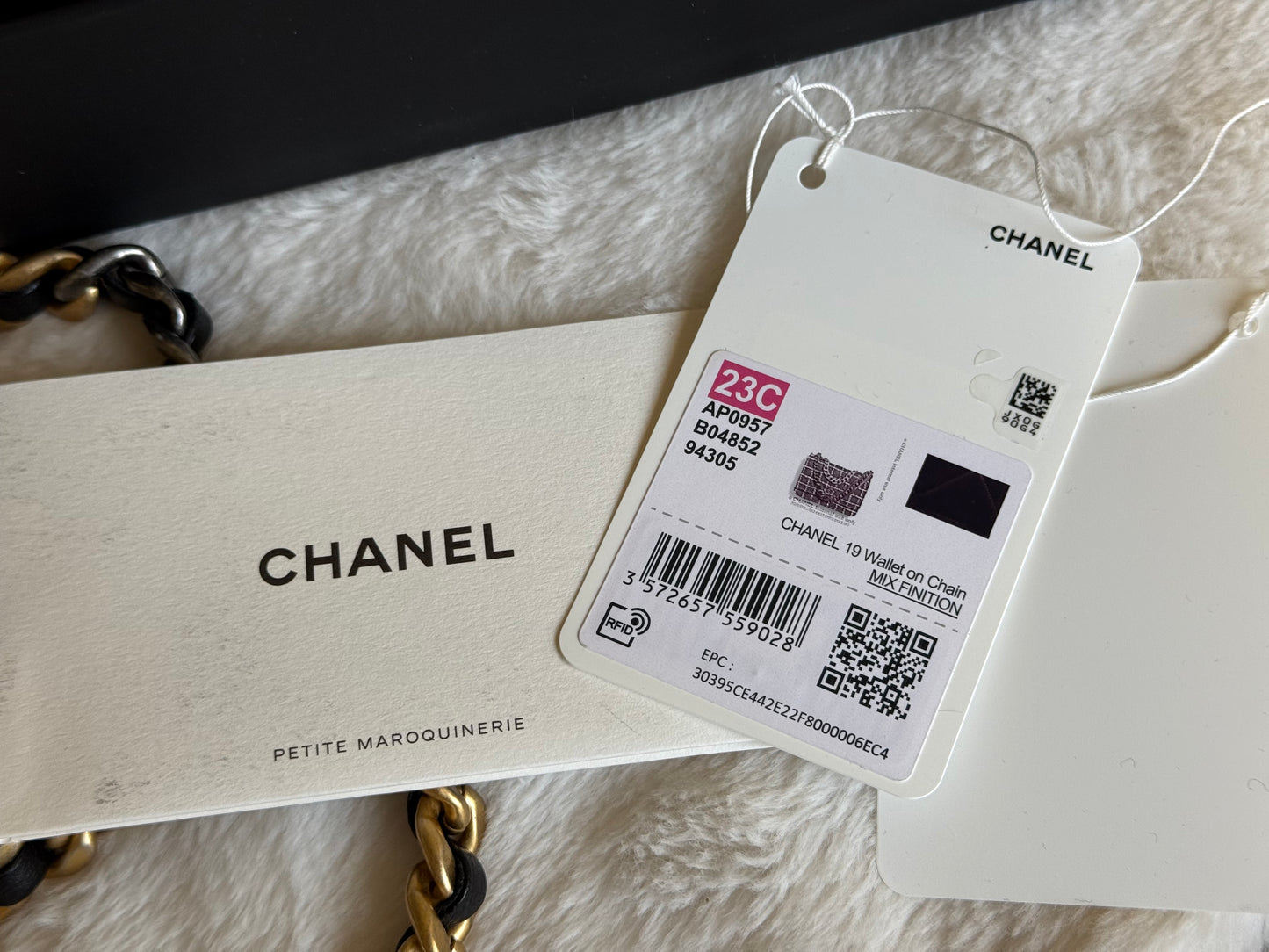 Chanel 23C Wallet on Chain 19 Black Lambskin Mixed HW