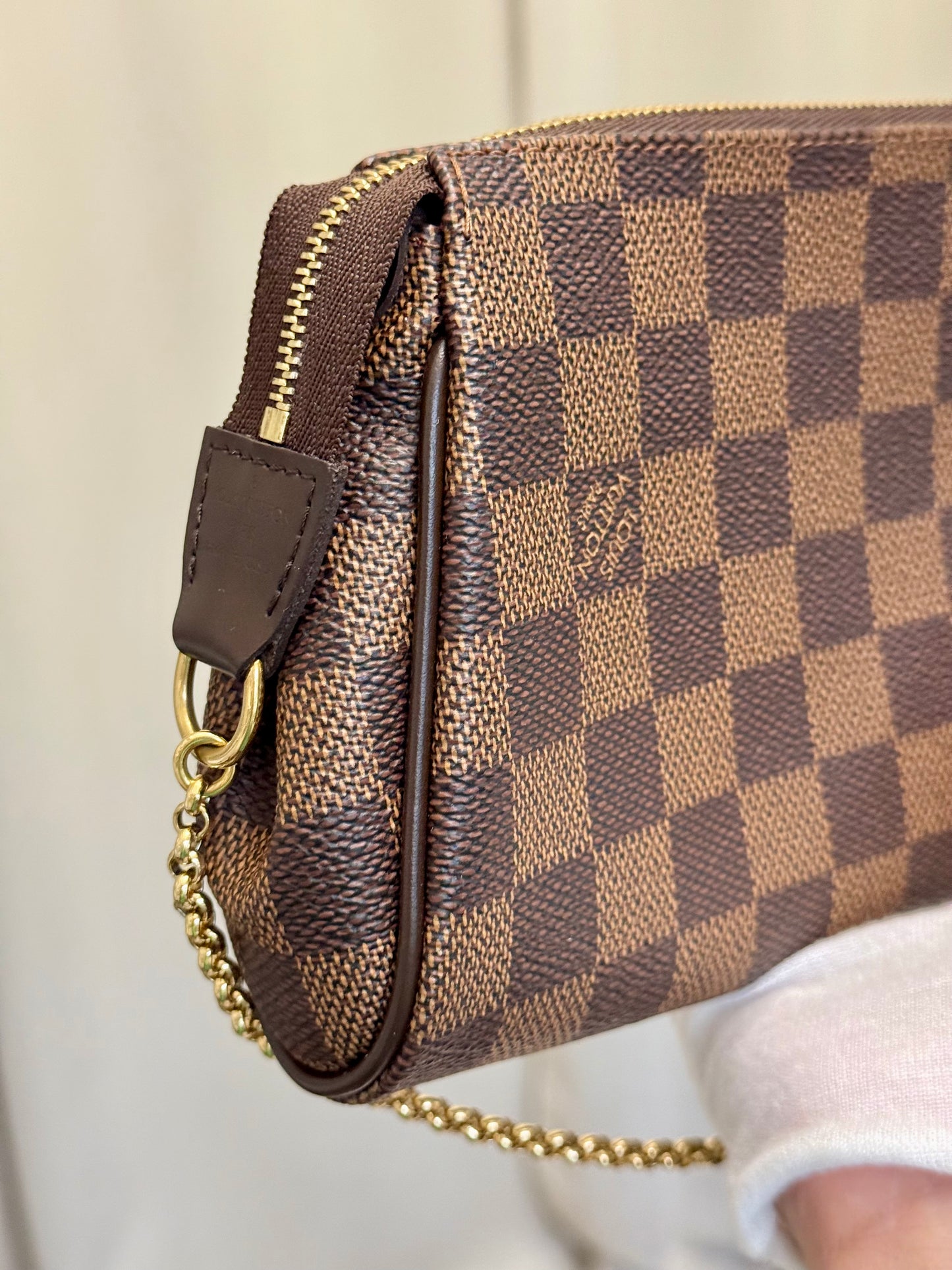 Louis Vuitton Eva Pochette Damier Ebene