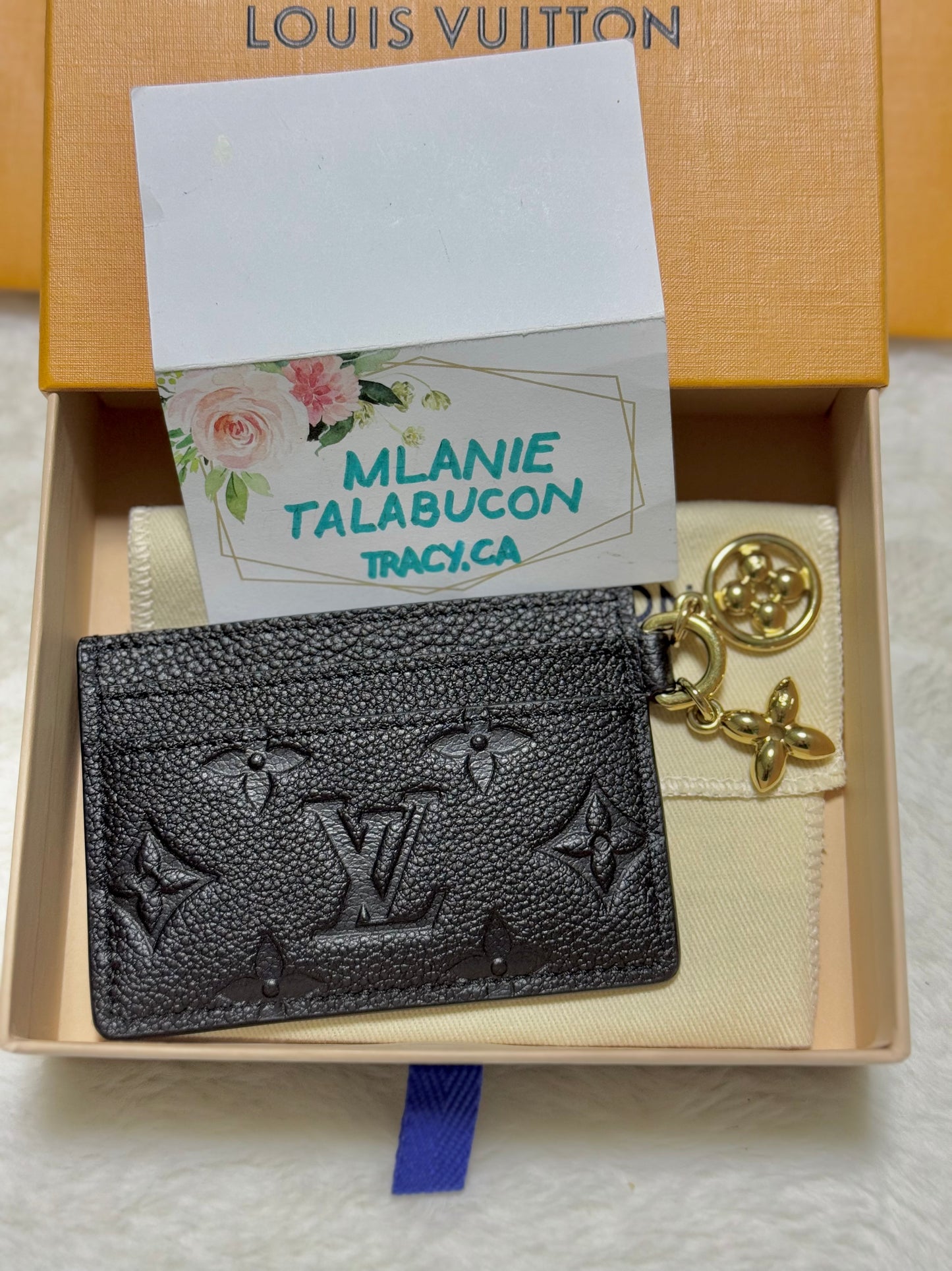 Louis Vuitton Charms Card Holder Black/Noir Empreinte