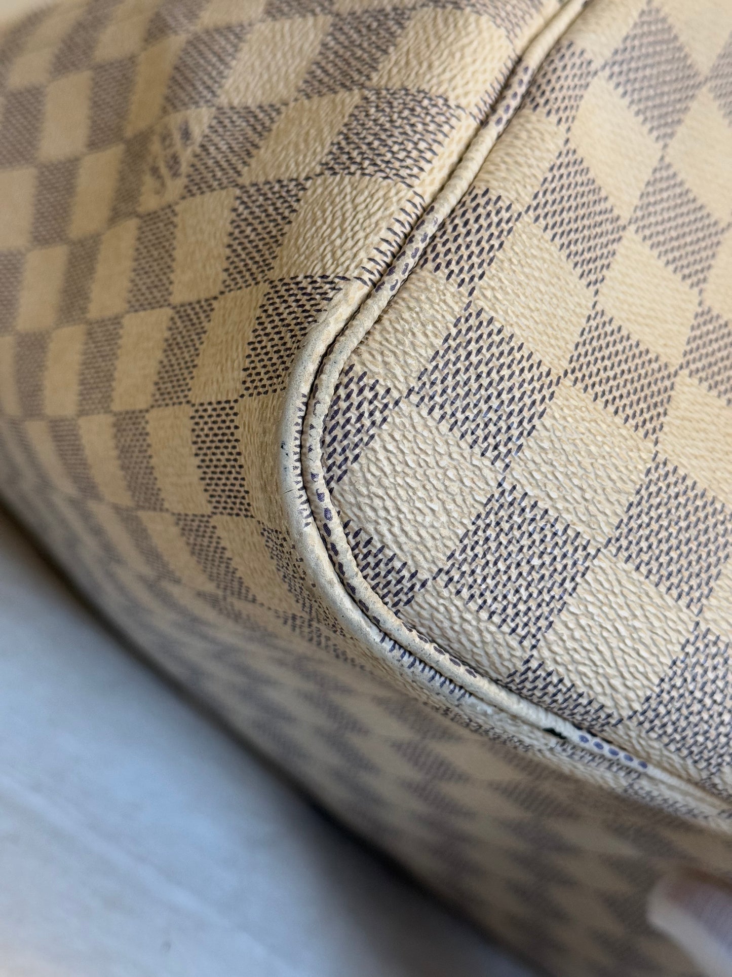 Louis Vuitton Neverfull GM Damier Azur Rose Ballerine Bag and Pouch