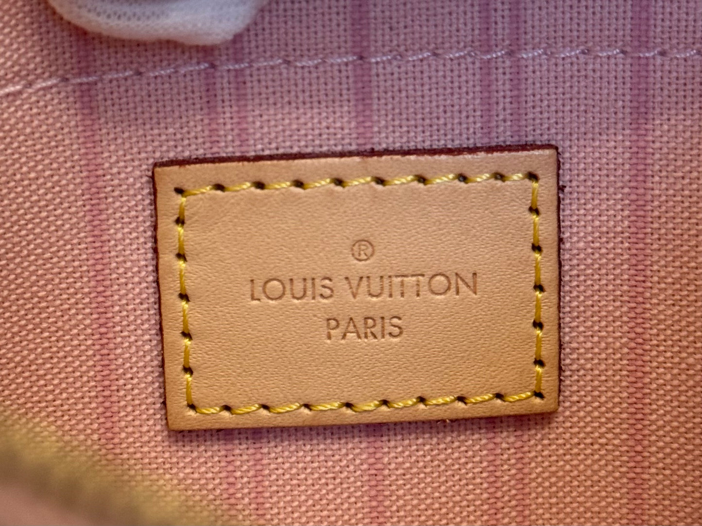 Louis Vuitton Neverfull GM Damier Azur Rose Ballerine Bag and Pouch