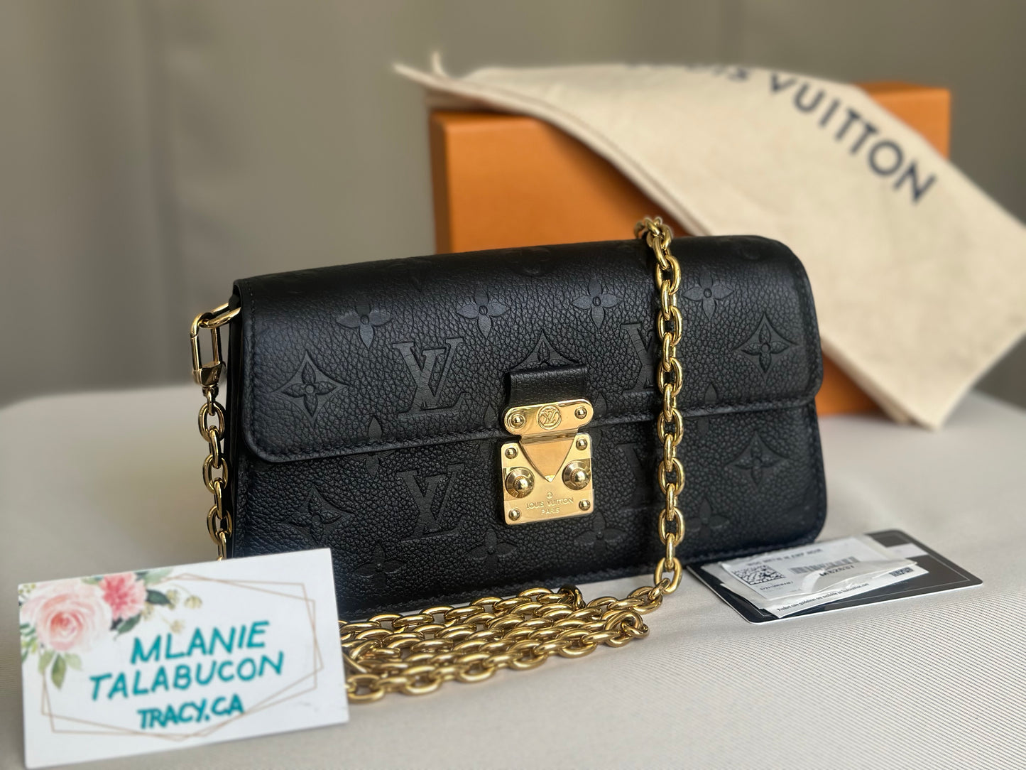 Louis Vuitton Metis Wallet on Chain in Black Mono Empreinte