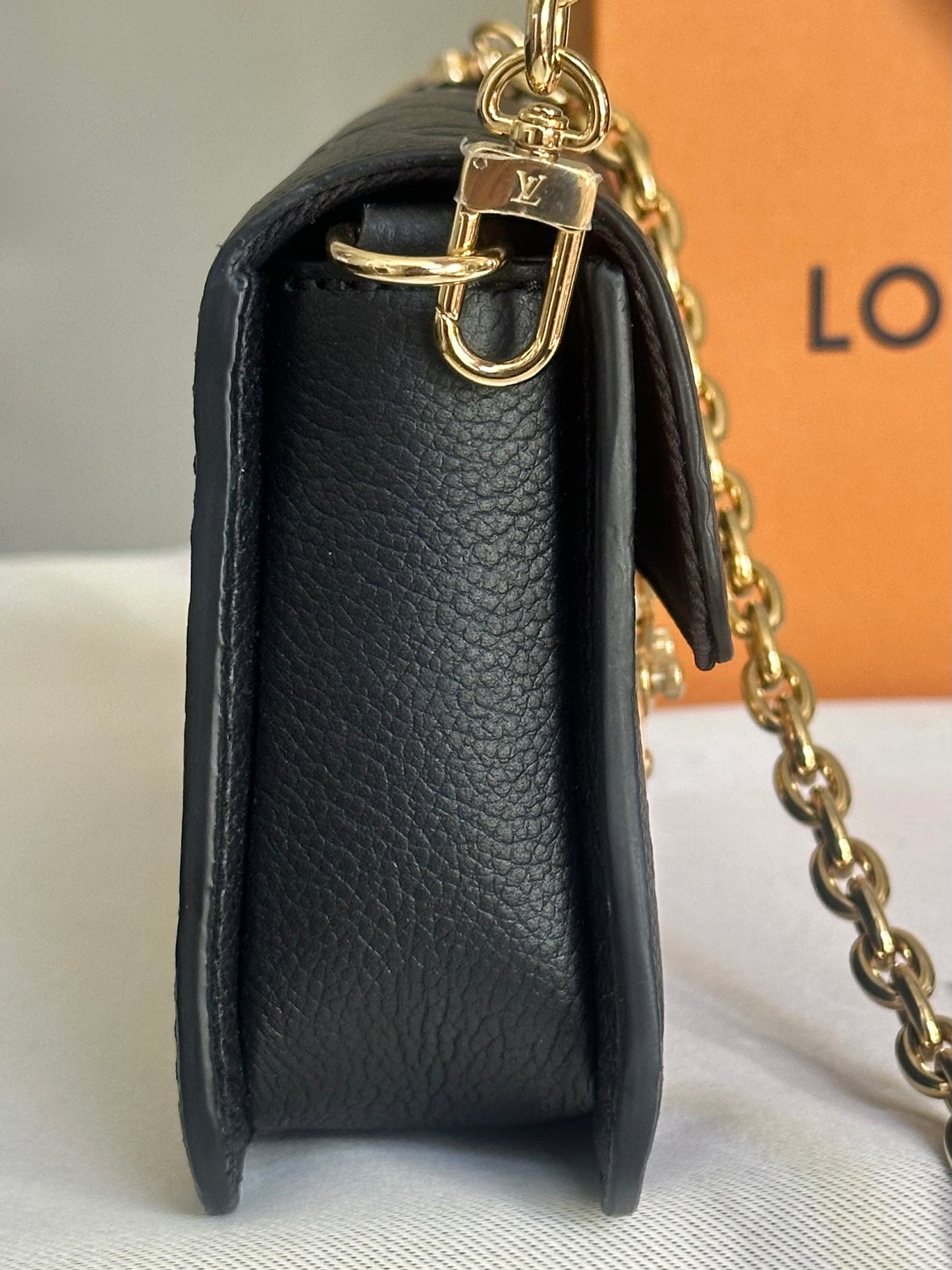 Louis Vuitton Metis Wallet on Chain in Black Mono Empreinte