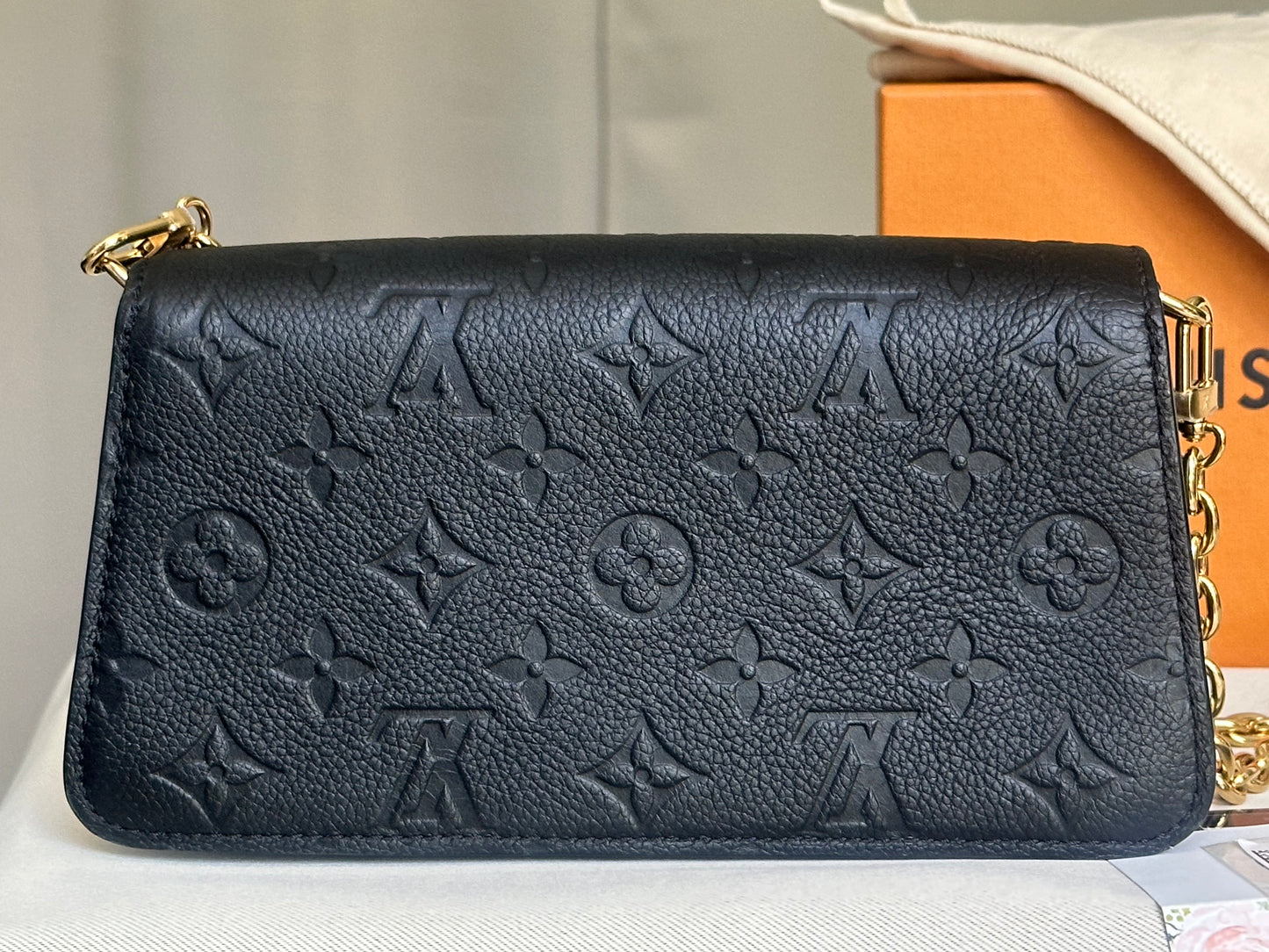 Louis Vuitton Metis Wallet on Chain in Black Mono Empreinte